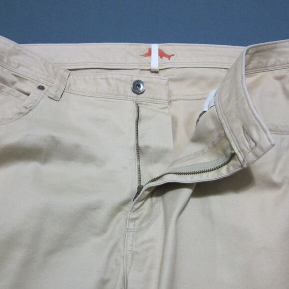Tommy Bahama Pants Mens 38x30 Tan Khaki Slacks Trouser Relax Pima Cotton Spandex - Picture 6 of 14